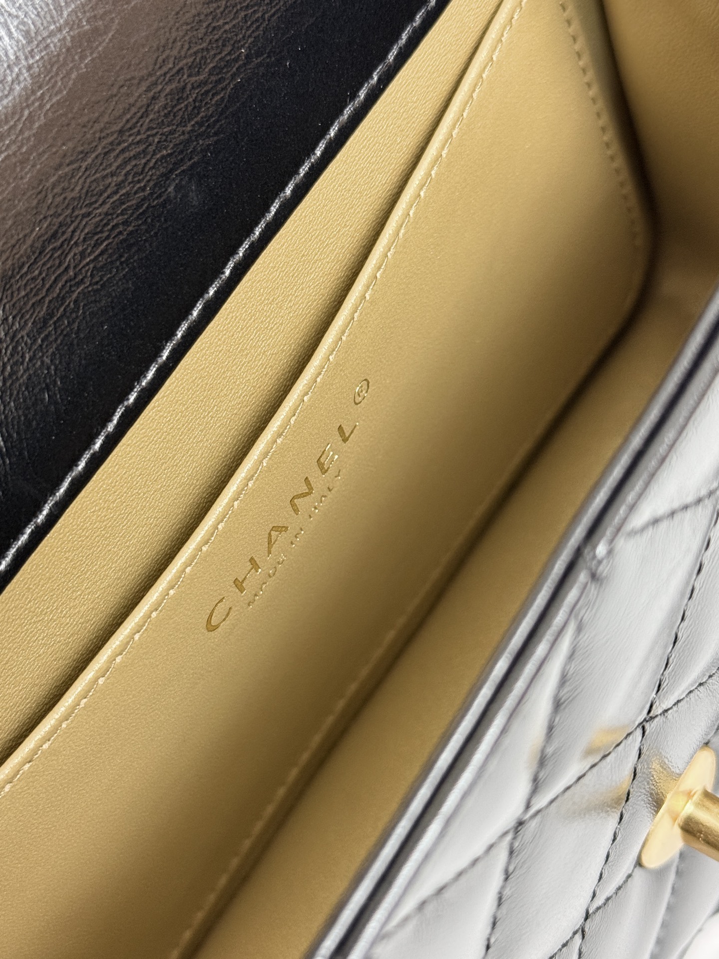 Chanel Small Perfect Fit Flap Bag Black Shiny Calfskin