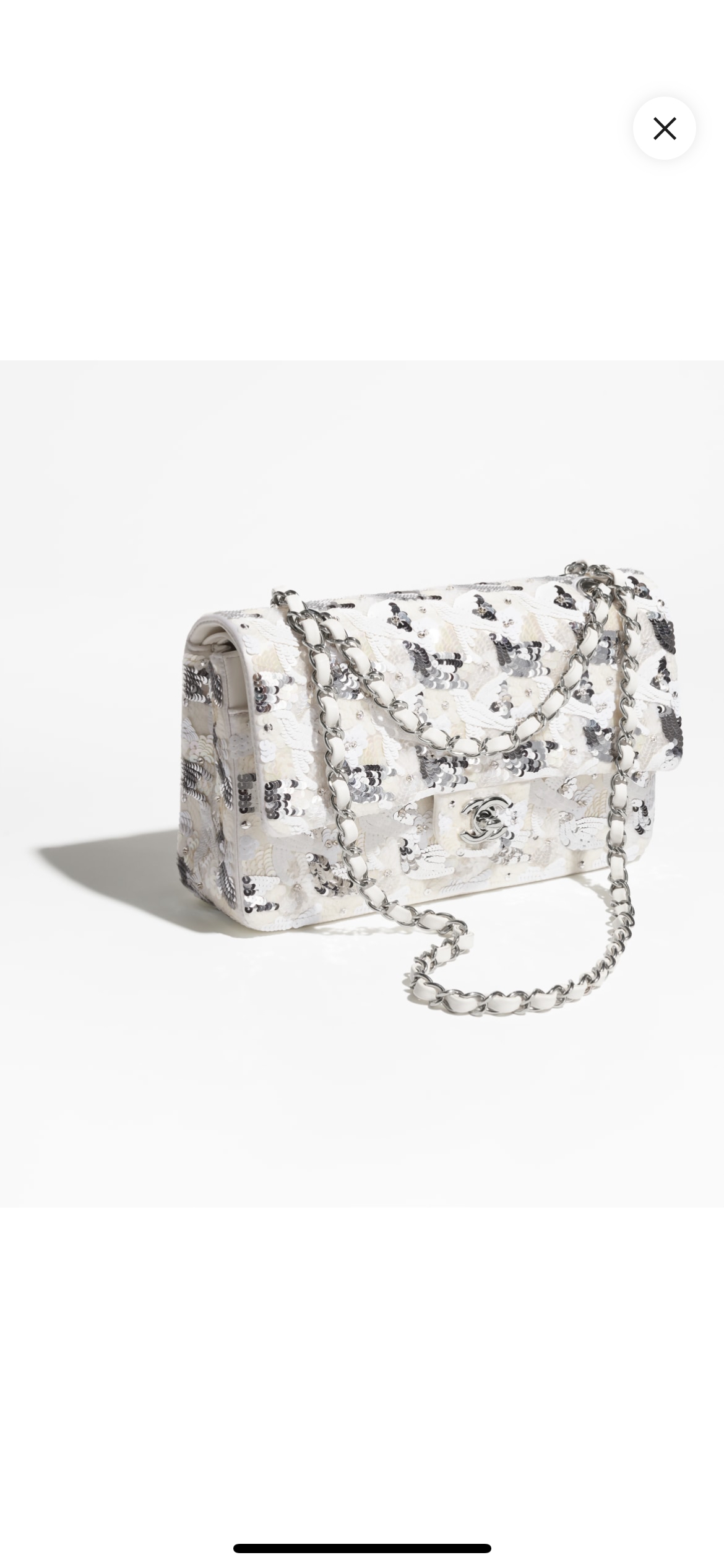 Chanel Square scarf - Silk twill, white & black — Fashion | CHANEL