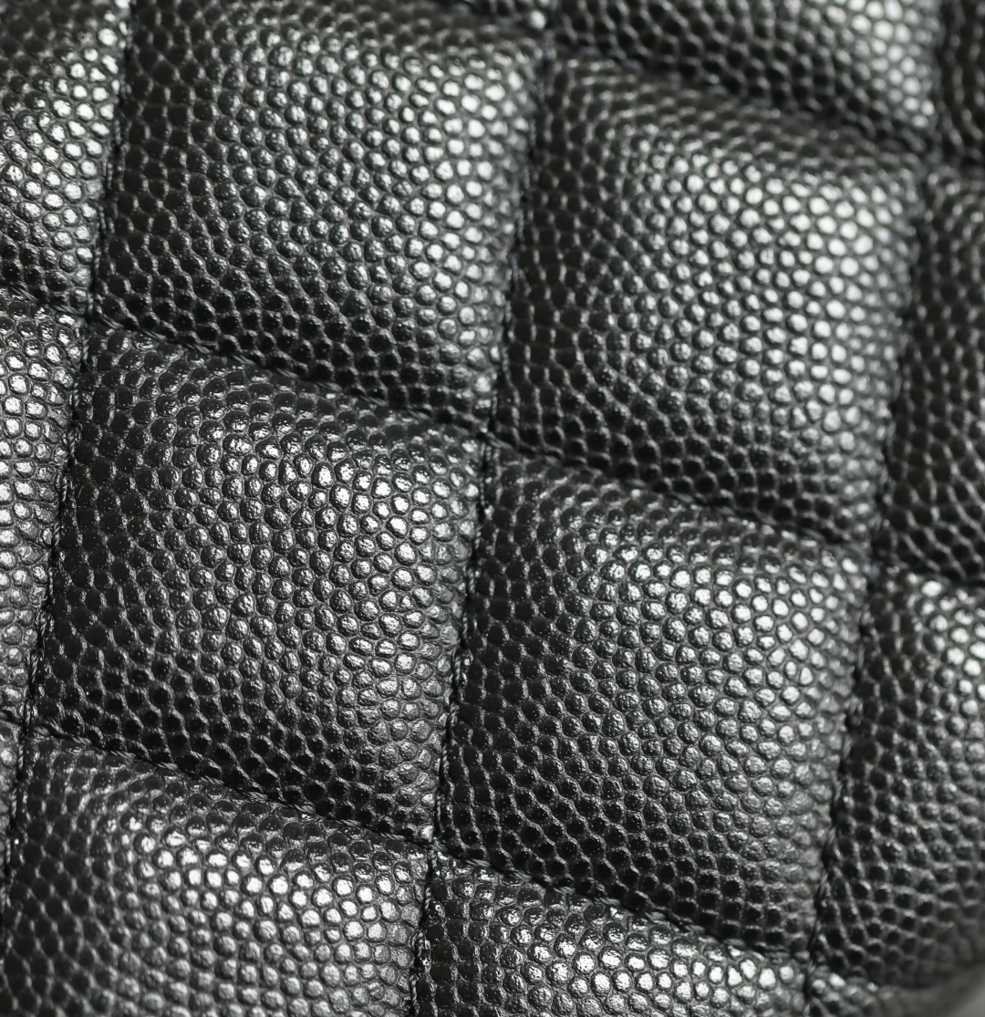 Chanel Top Handle Long Vanity Case With Chain Black Shiny