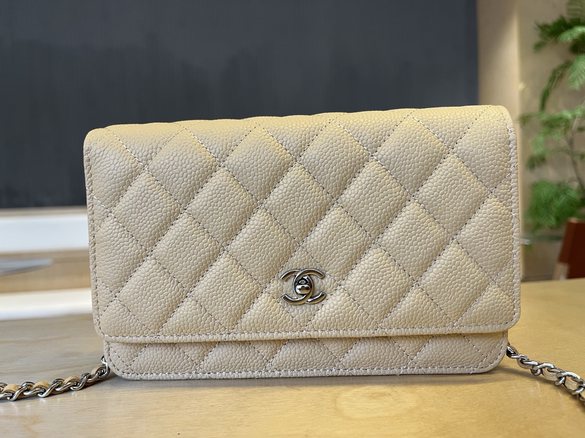 CHANEL Unused WOC Classic Crossbody Bag Chip Version