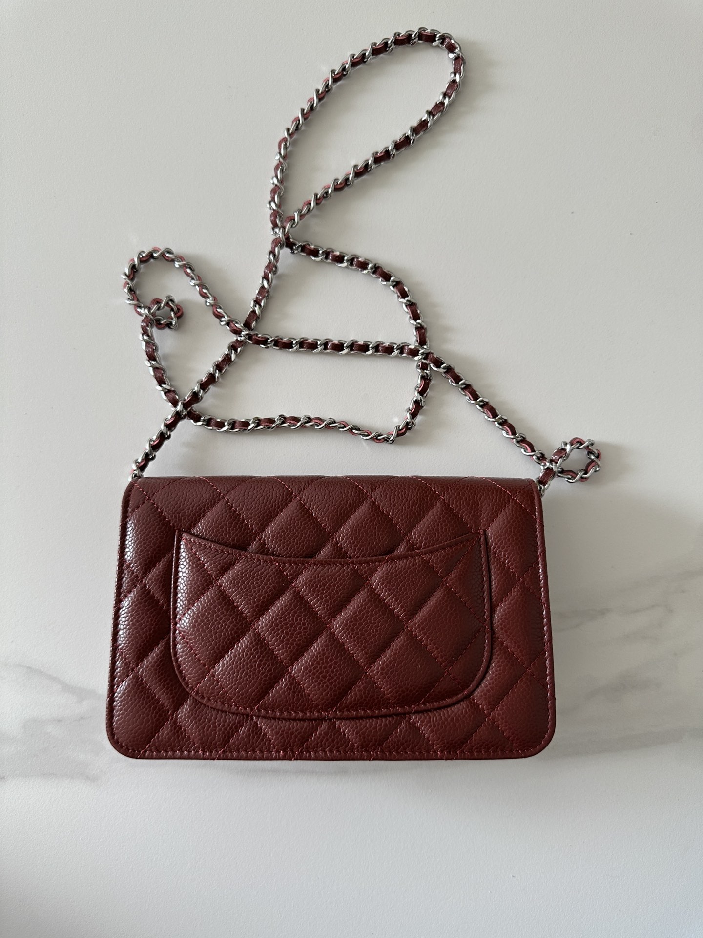 Chanel Wallet on Chain Quilted Caviar Mini Red 3451174