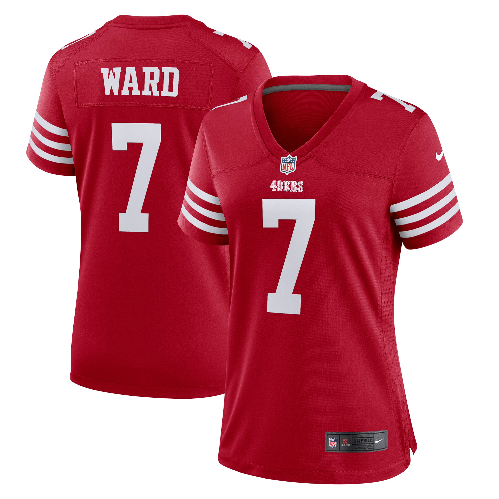 Charvarius Ward San Francisco  Nike Women's Game Player Jersey - Scarlet
