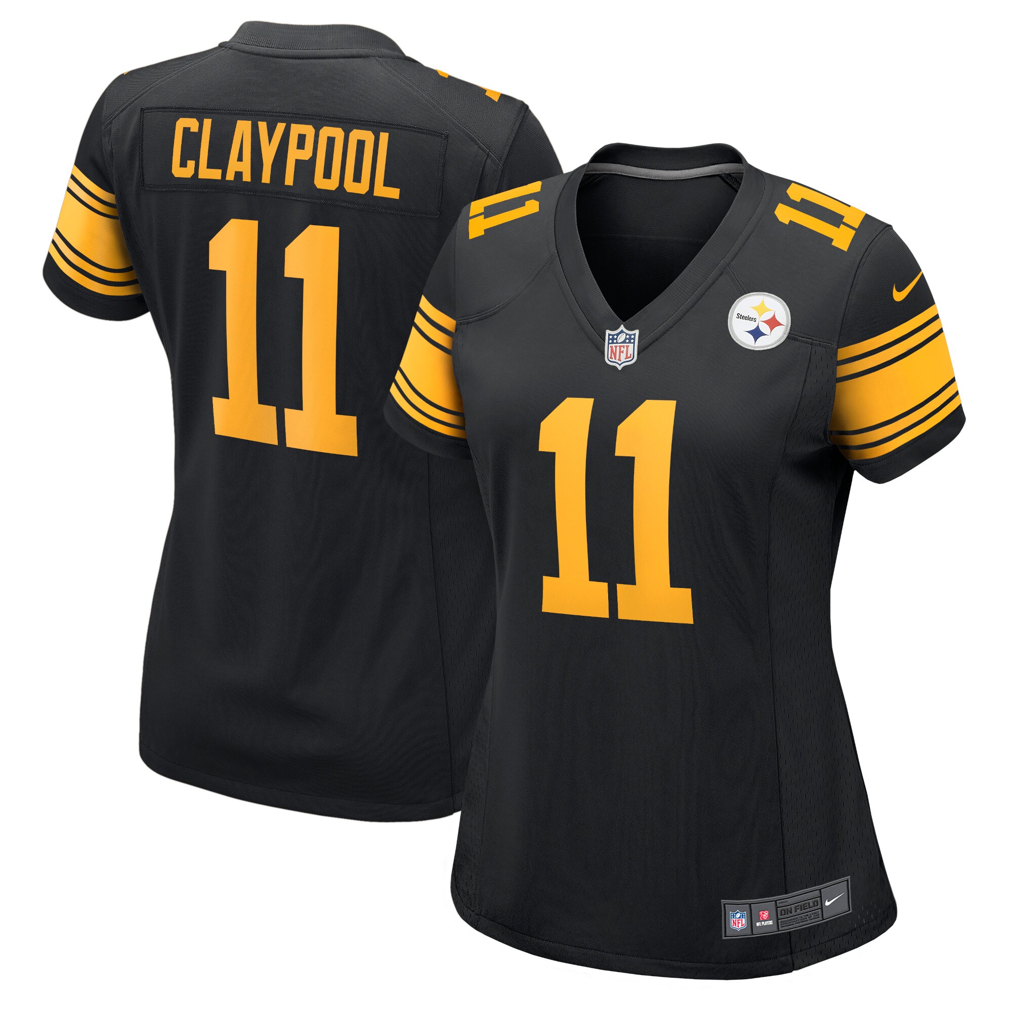 Chase Claypool Pittsburgh Steelers Nike Women's Alternate Game Jersey - Black
