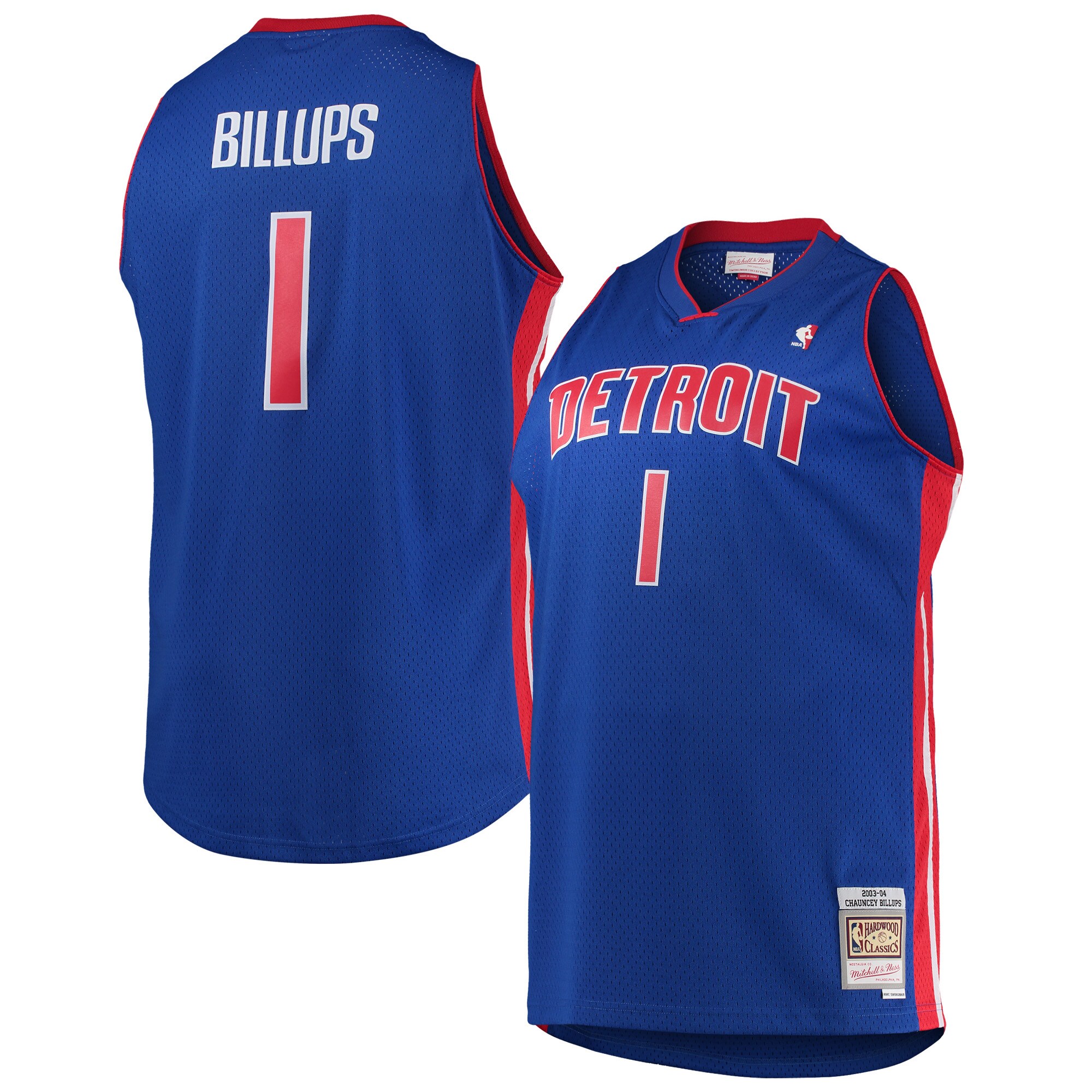 Chauncey Billups Detroit Pistons Mitchell & Ness Big & Tall Hardwood Classics Swingman Jersey - Blue
