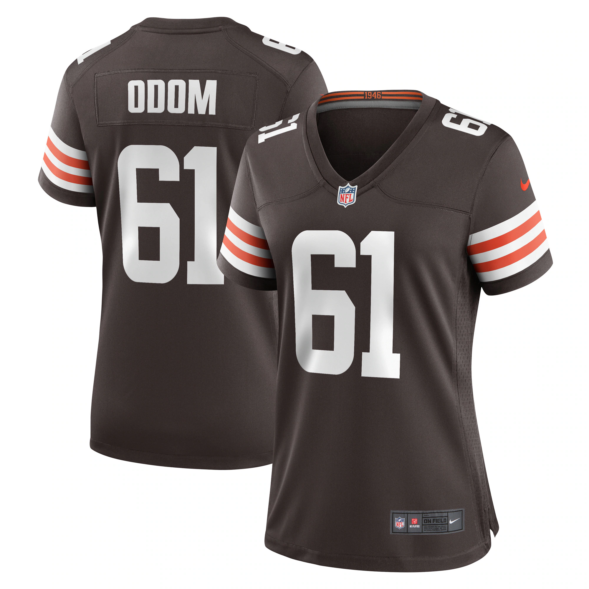 Chris Odom Cleveland Browns Nike Women's Game Player Jersey - Brown