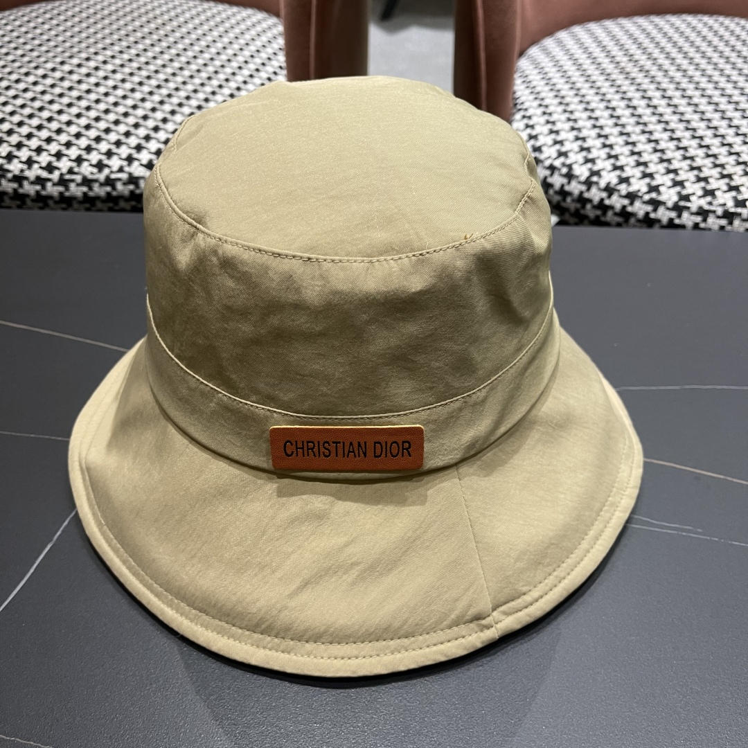 Christian Dior Khaki Bucket Hat - Designer Headwear