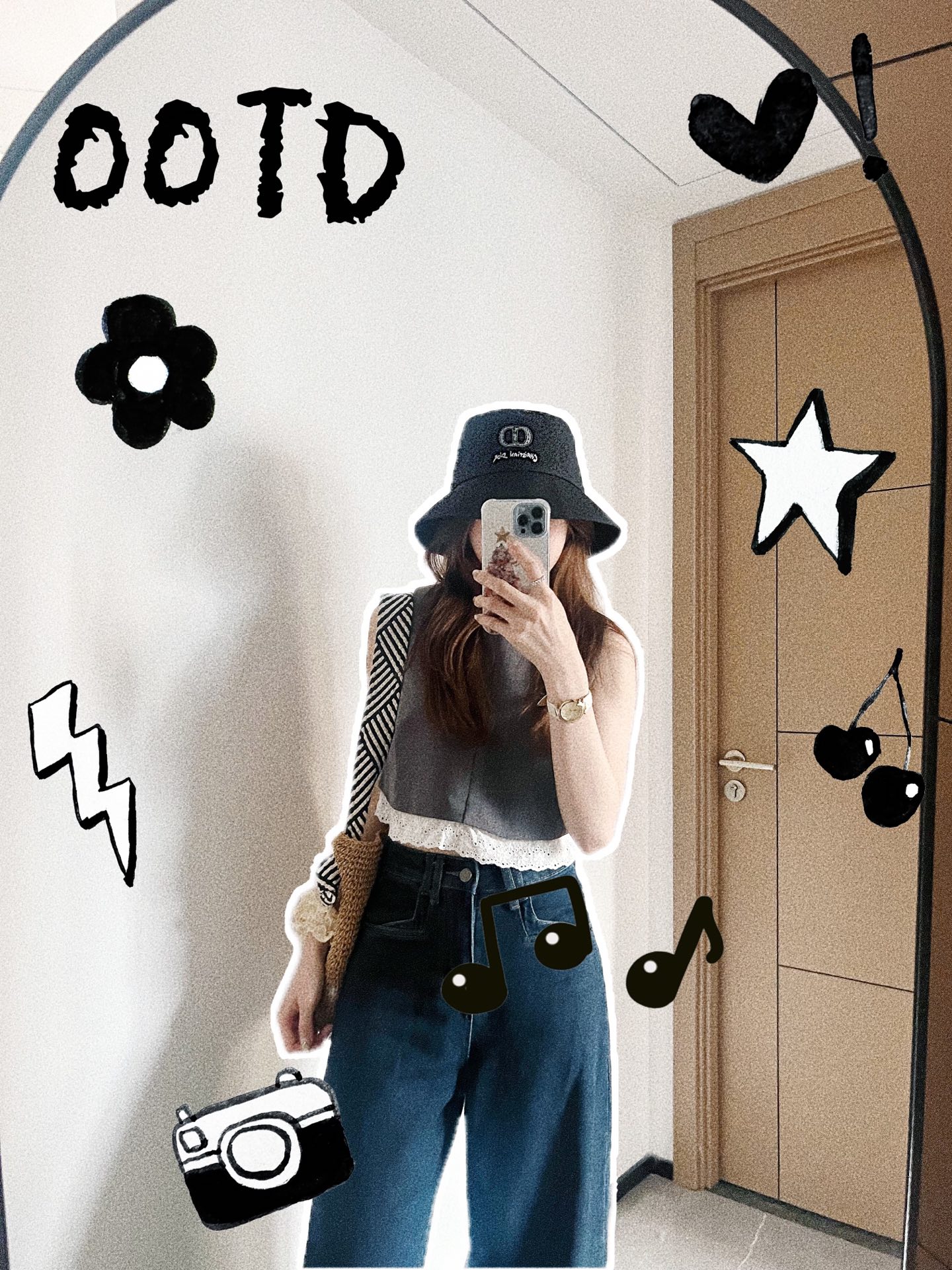 Dior Black Embroidered Bucket Hat - Christian - Designer Style