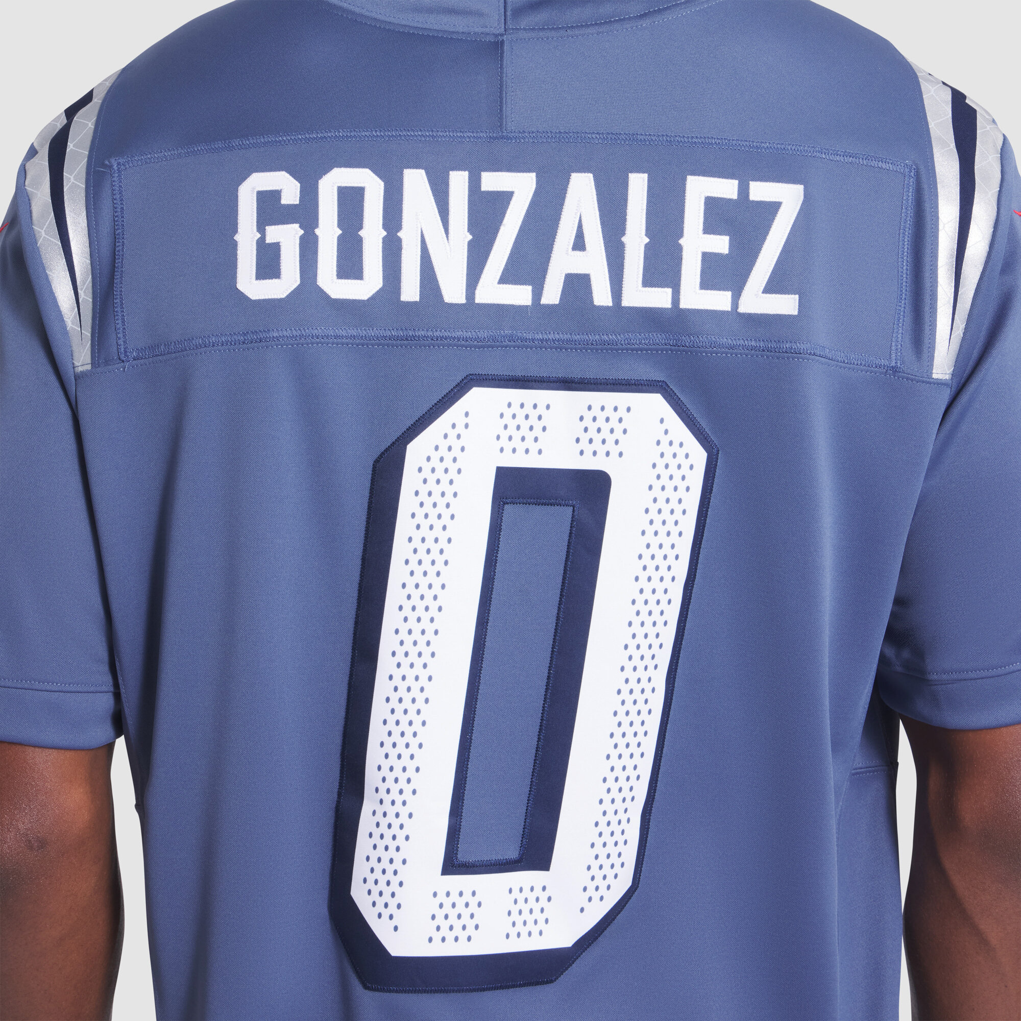 Christian Gonzalez New England Patriots Nike 2025 Rivalries Collection Limited Jersey – Storm Blue