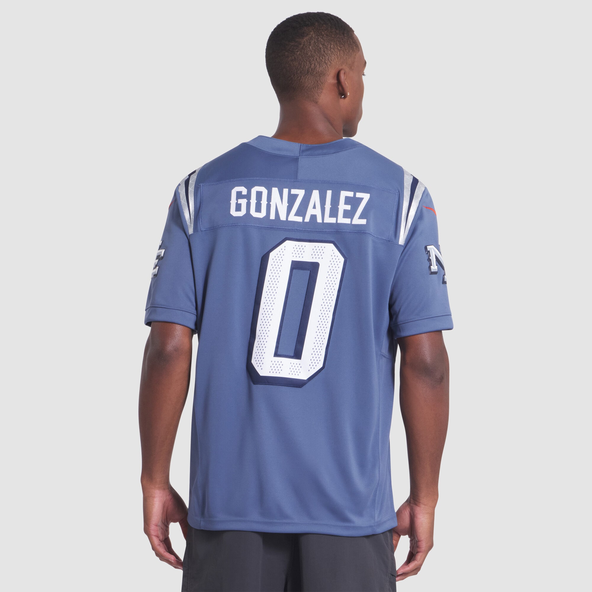 Christian Gonzalez New England Patriots Nike 2025 Rivalries Collection Limited Jersey – Storm Blue