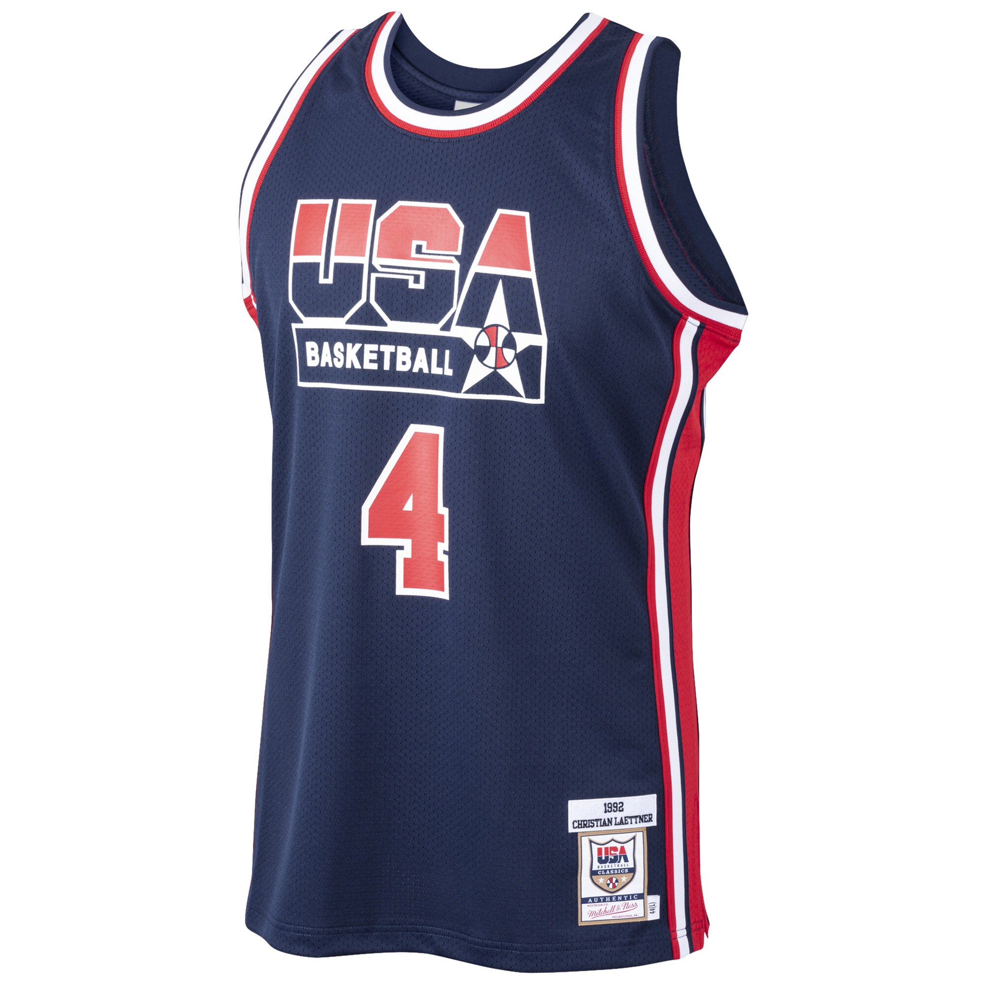Christian Laettner USA Basketball Mitchell & Ness 1992 Dream Team Authentic Jersey - Navy