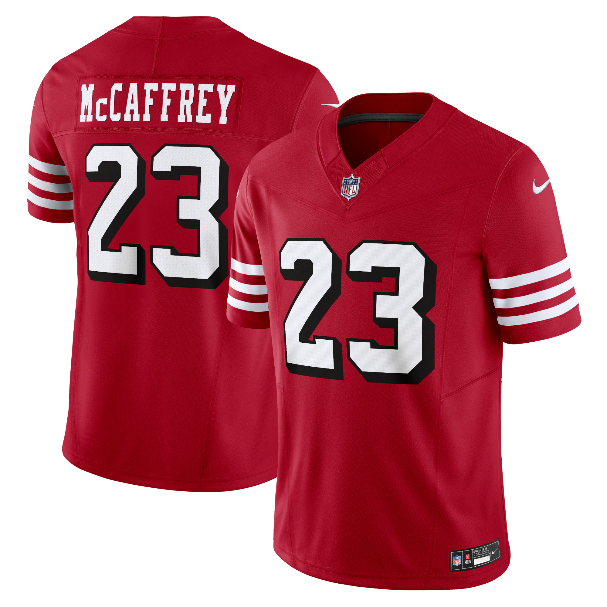 Christian McCaffrey San Francisco  Nike Alternate Vapor F.U.S.E. Limited Jersey - Scarlet