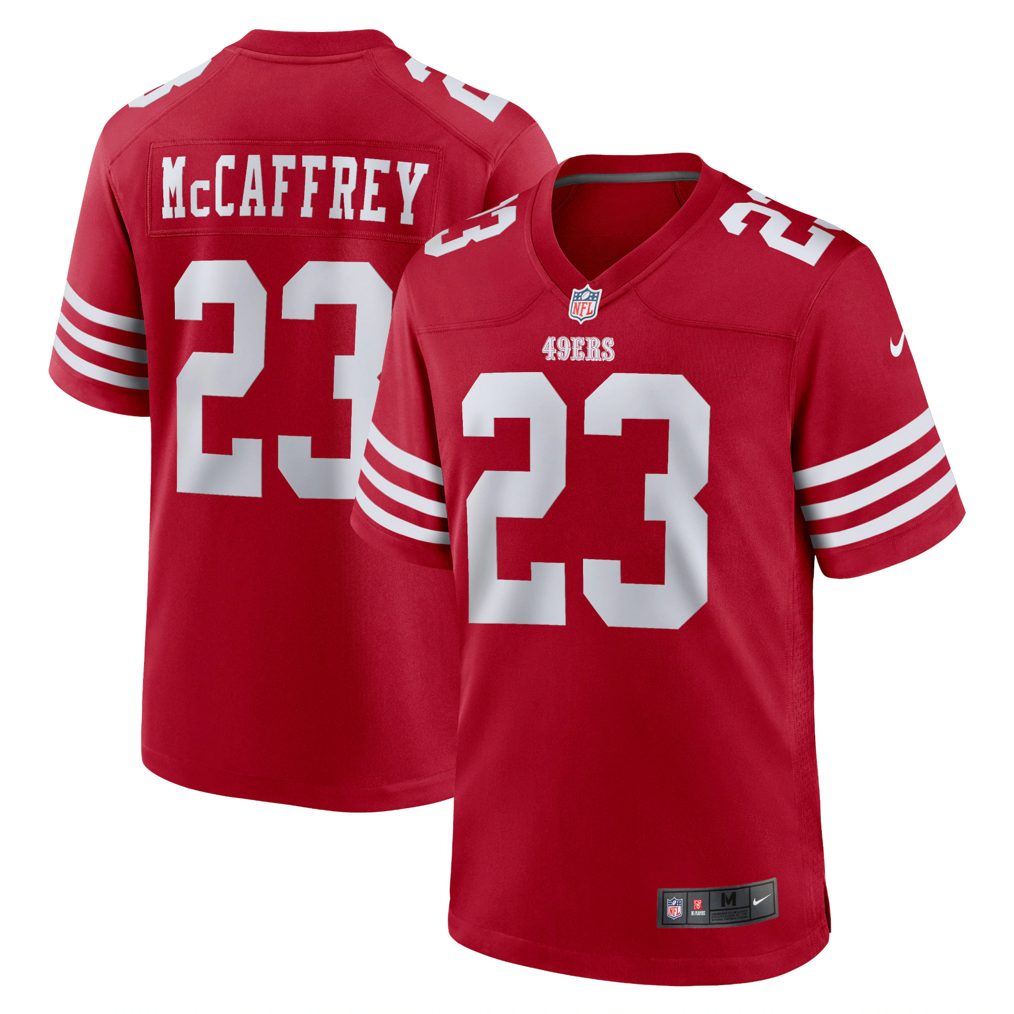 Christian McCaffrey San Francisco  Nike Game Player Jersey – Scarlet