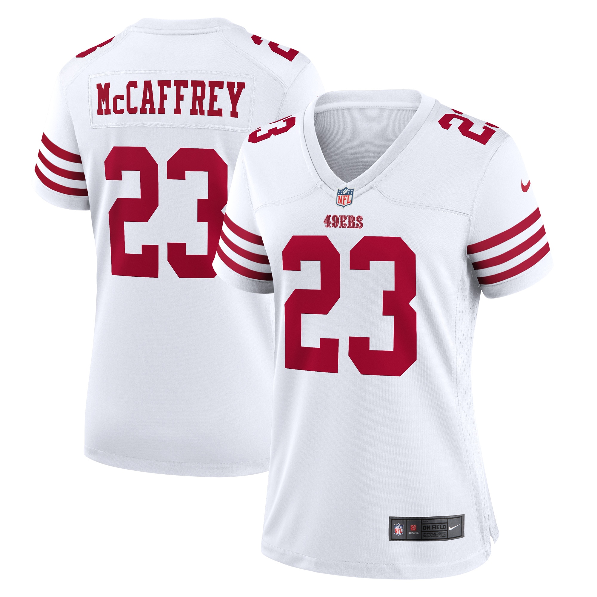 Christian McCaffrey San Francisco  Nike Women's Game Player Jersey - White