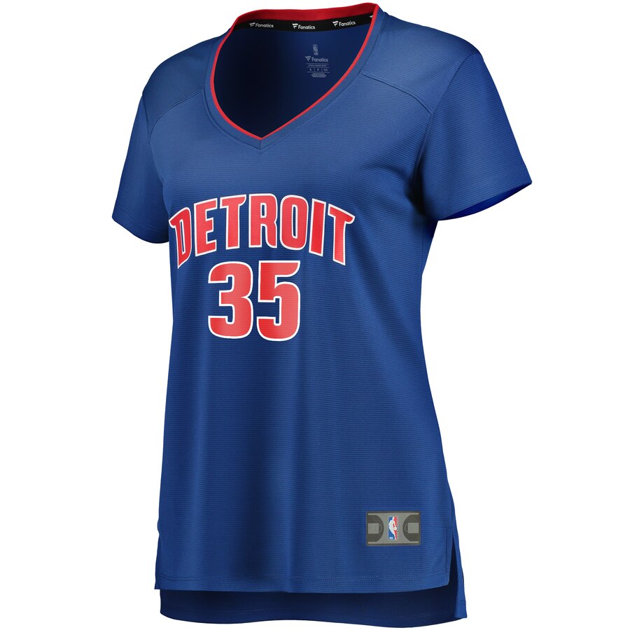 Christian Wood Detroit Pistons Fanatics Branded Women's Fast Break Replica Player Jersey - Icon Edition - Blue
