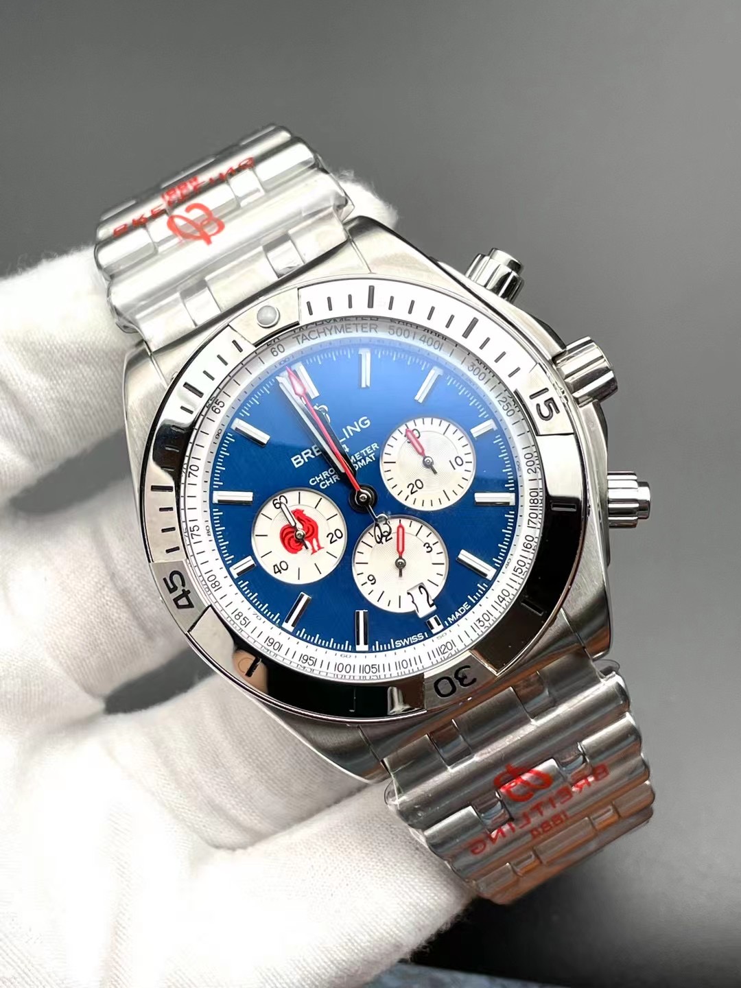 steel Breitling Chronomat Blue Dial - Breitling Chronomat Blue Dial