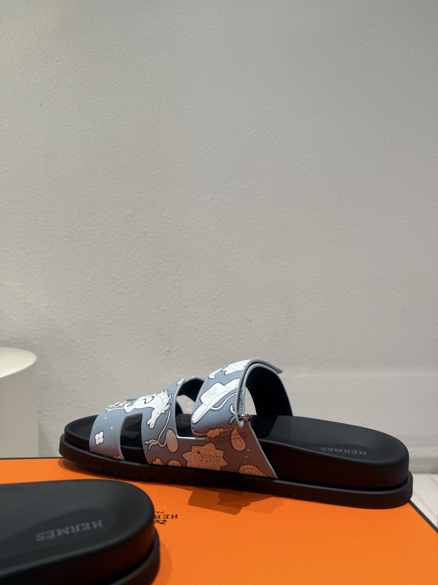 Chypre leather sandal Hermes Blue size
