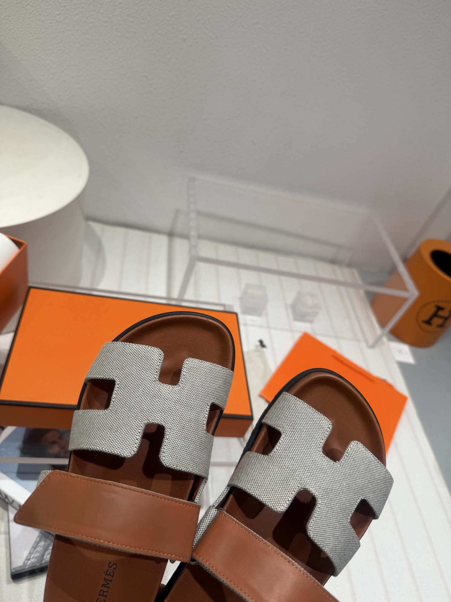 Chypre Sandals Bleu Clair / Naturel  HERMES