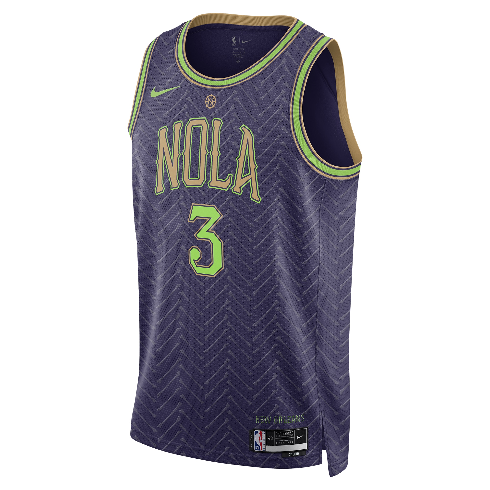 CJ McCollum City Edition Jersey 2024: Exclusive Nike Pelicans Purple Swingman