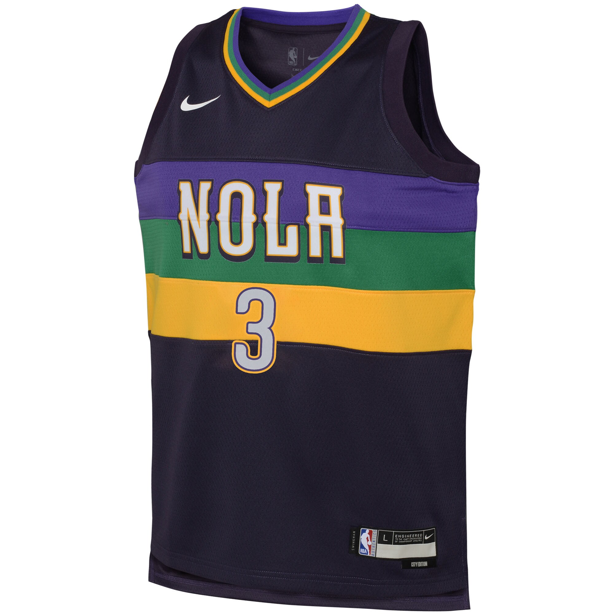 CJ McCollum New Orleans Pelicans Nike Youth Swingman Jersey – City Edition – Purple