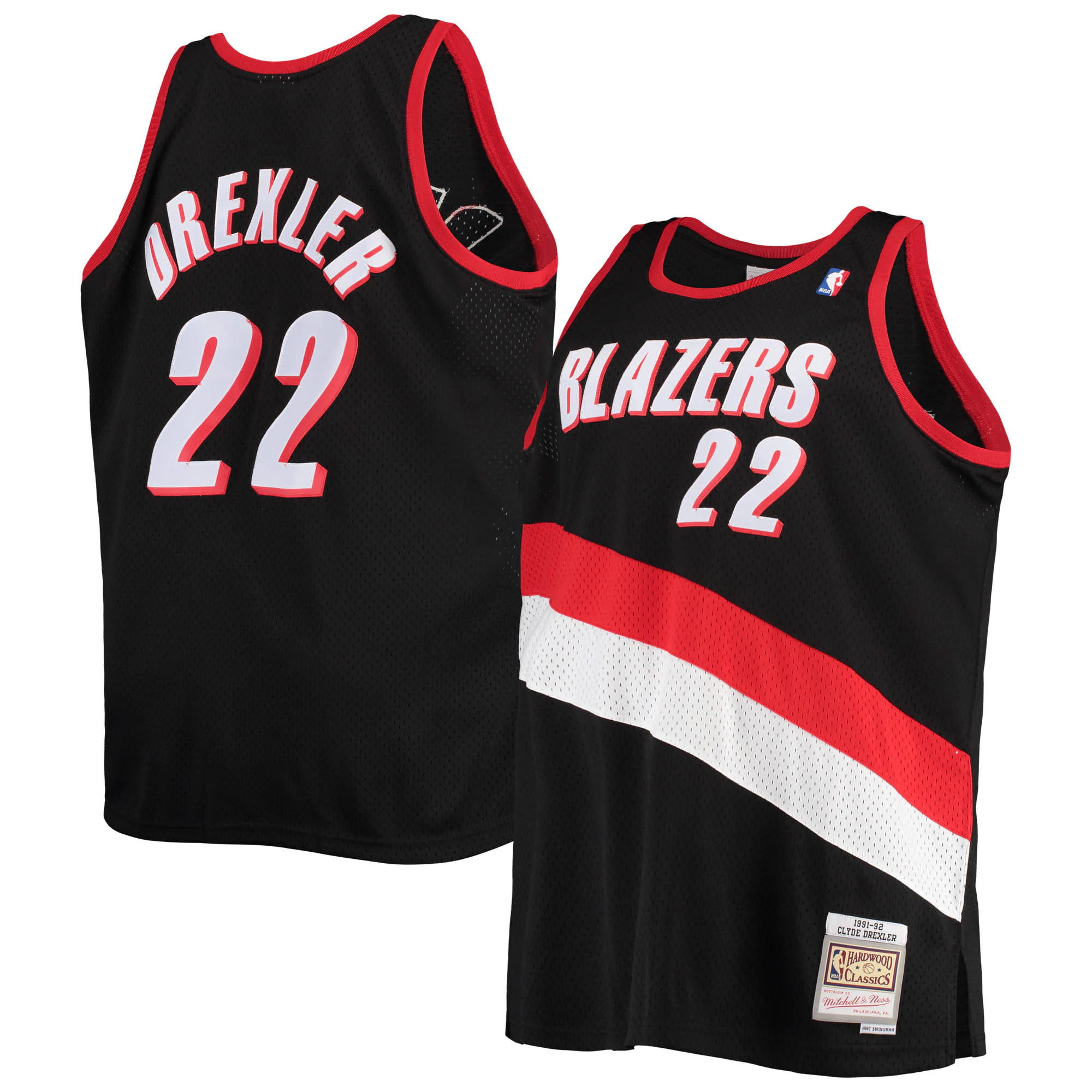 Clyde Drexler Portland Trail Blazers Mitchell & Ness Big & Tall Hardwood Classics Swingman Jersey - Black