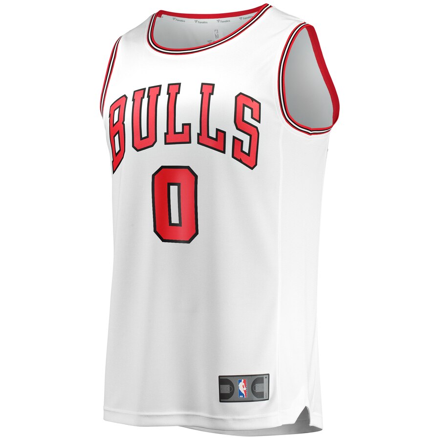 Coby White Chicago Bulls Fanatics Branded Fast Break Replica Jersey White - Association Edition