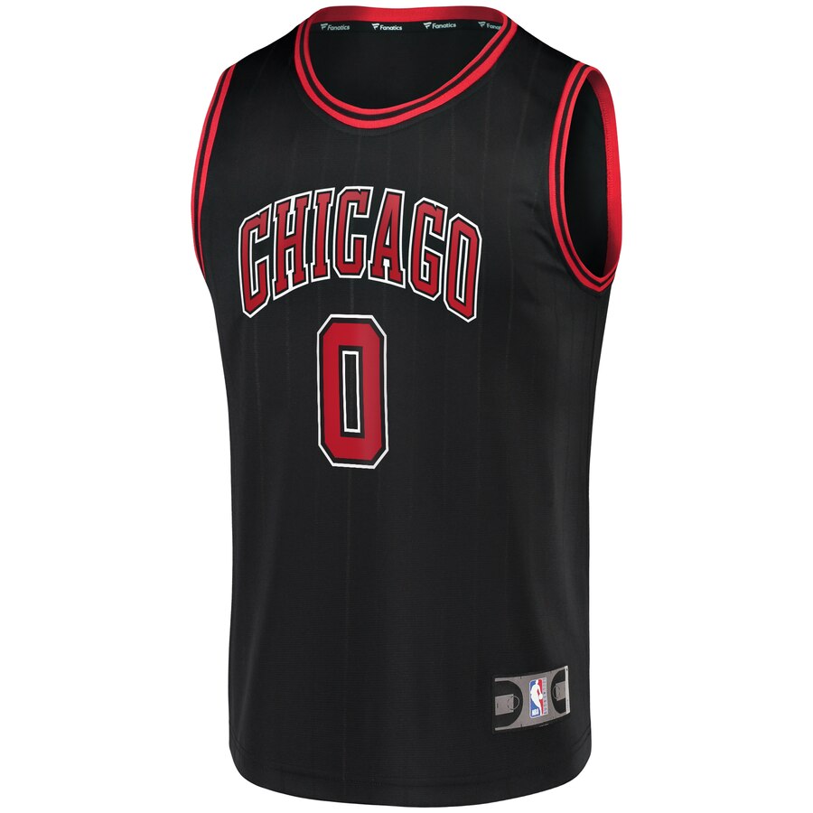 Coby White Chicago Bulls Fanatics Branded Youth Fast Break Player Replica Jersey - Statement Edition - Black