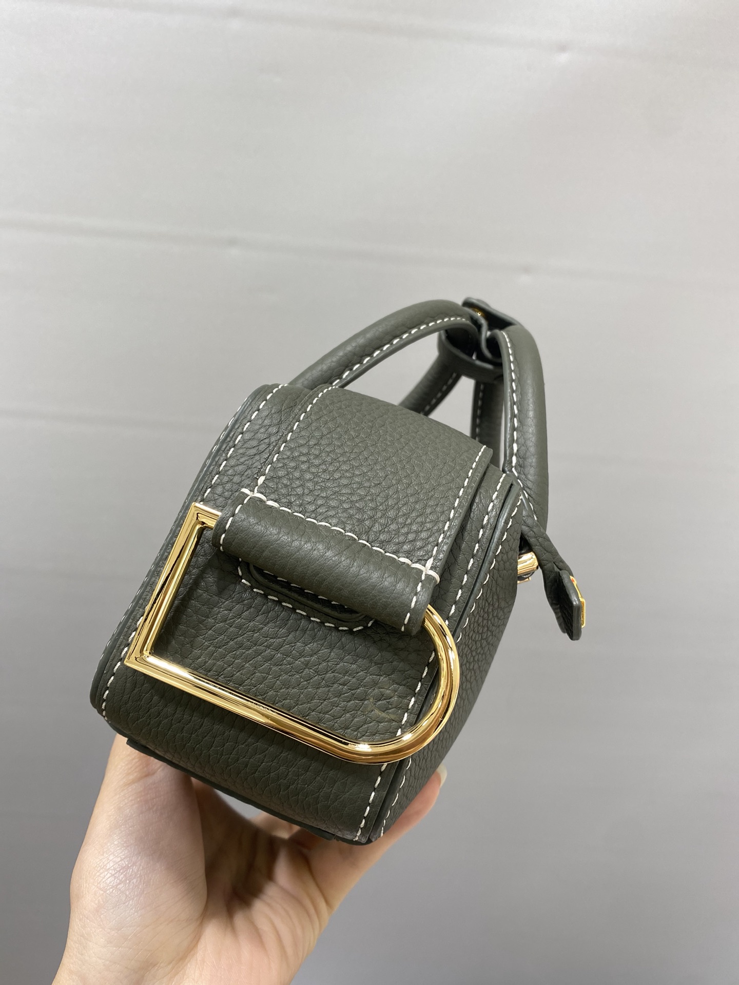 Cool box leather crossbody bag Delvaux Green in Leather