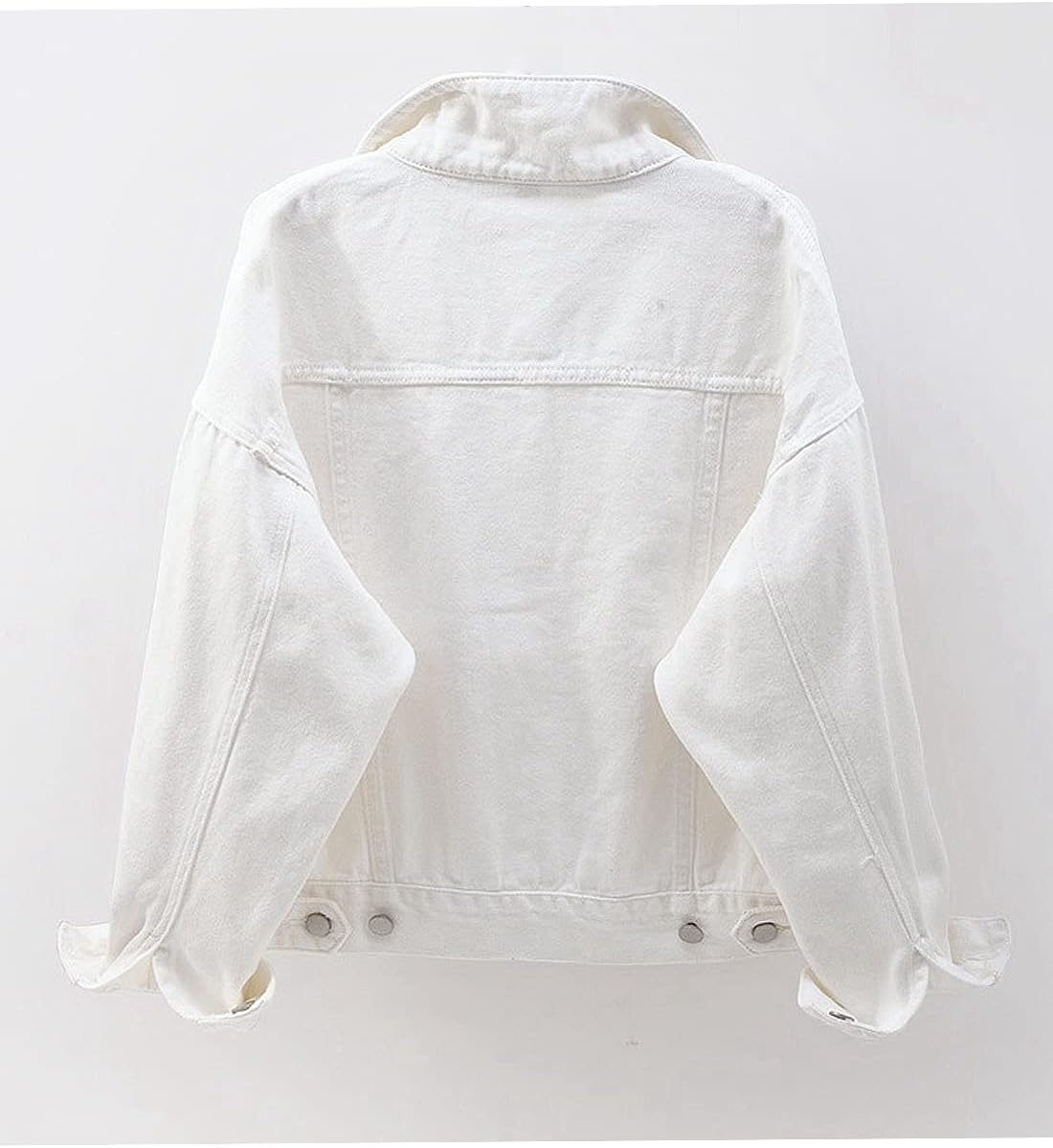 COWOKA Women’s Denim Cotton Button Closed Long Sleeve Solid Color Jacket With Pockets