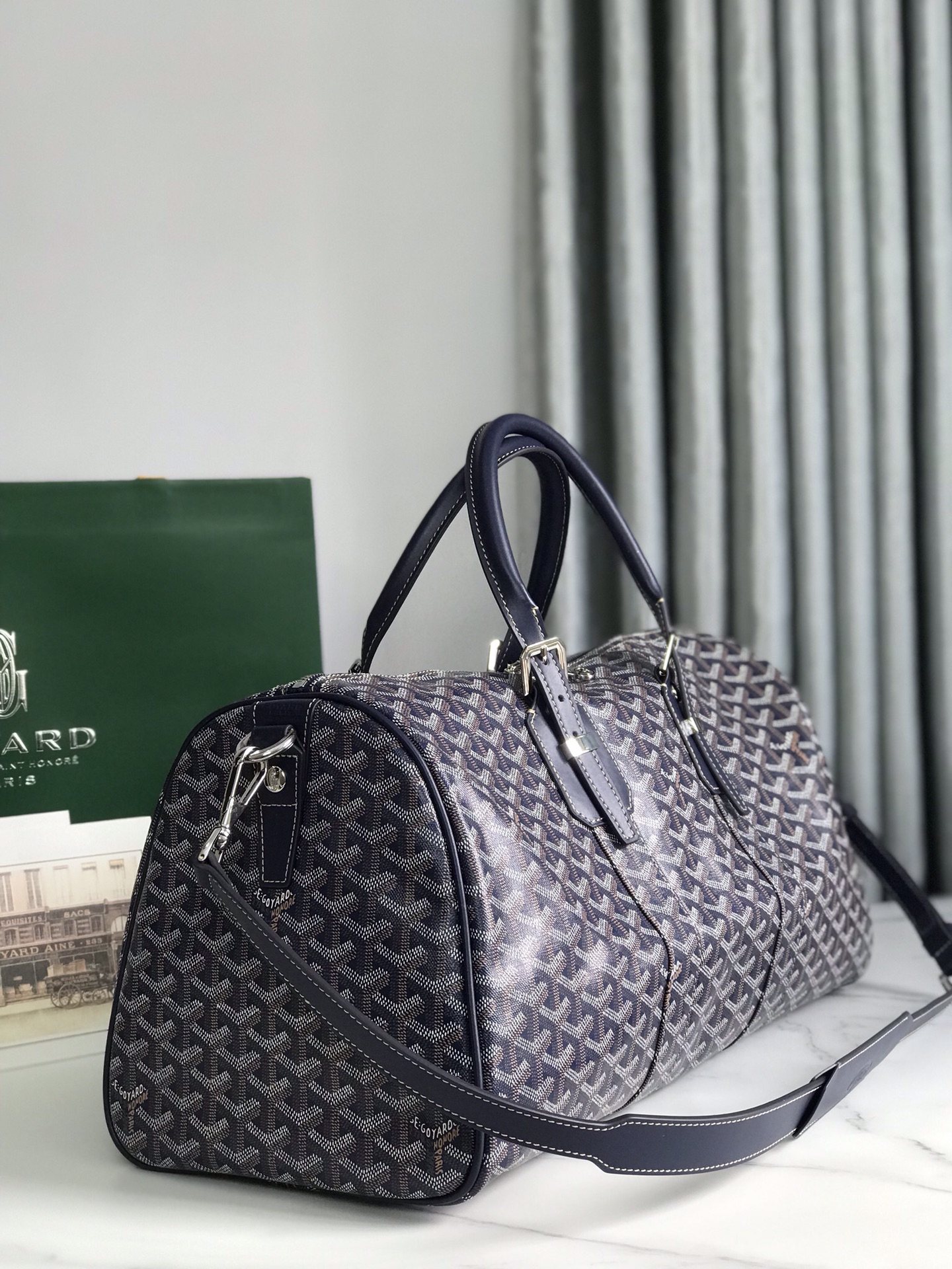 Croisière leather travel bag Goyard Blue in Leather - 56116457
