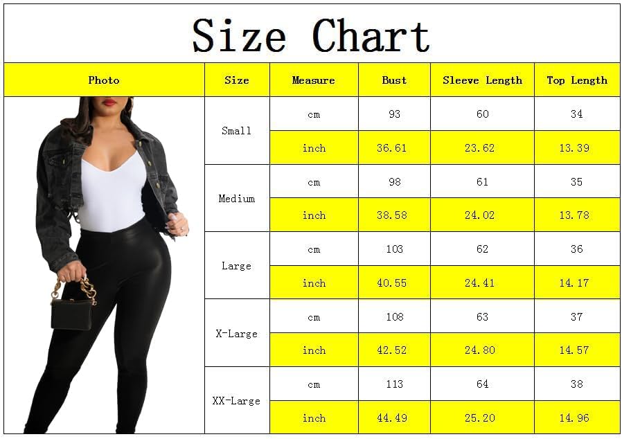 CutieLove Women’s Cropped Denim Jackets Long Sleeve Destroyed Crop Top Casual Jean Coat