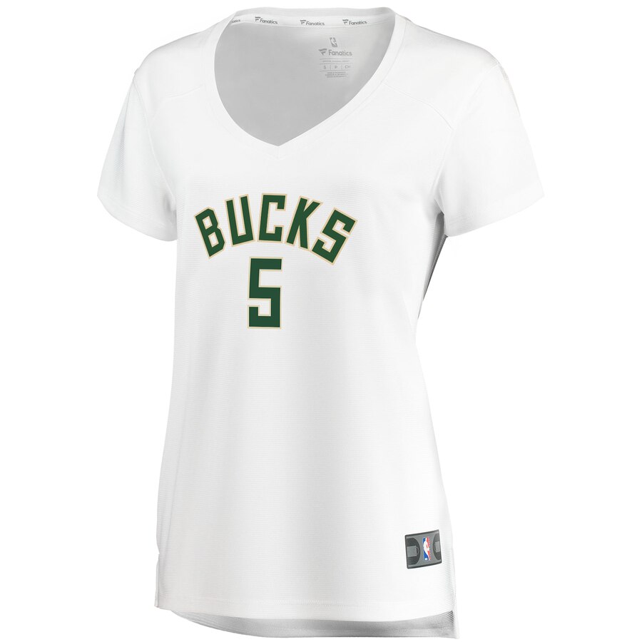D.J. Wilson Milwaukee Bucks Fanatics Branded Women's Fast Break Replica Jersey White - Association Edition