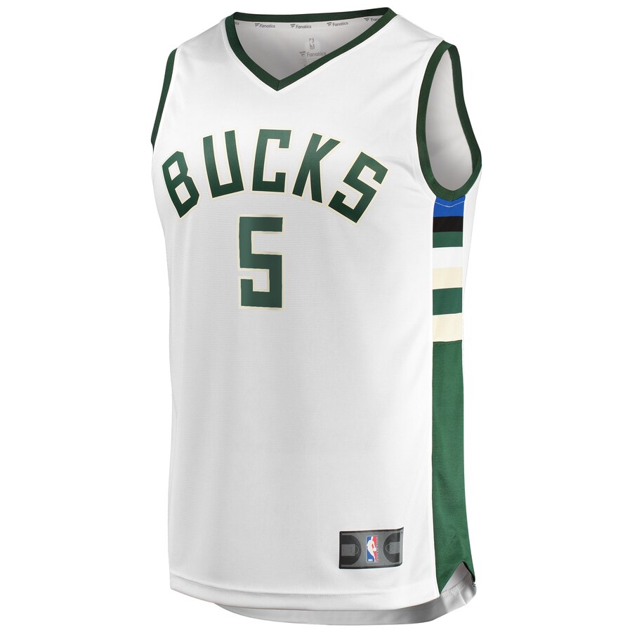 D.J. Wilson Milwaukee Bucks Fanatics Branded Youth Fast Break Replica Player Jersey - Association Edition - White