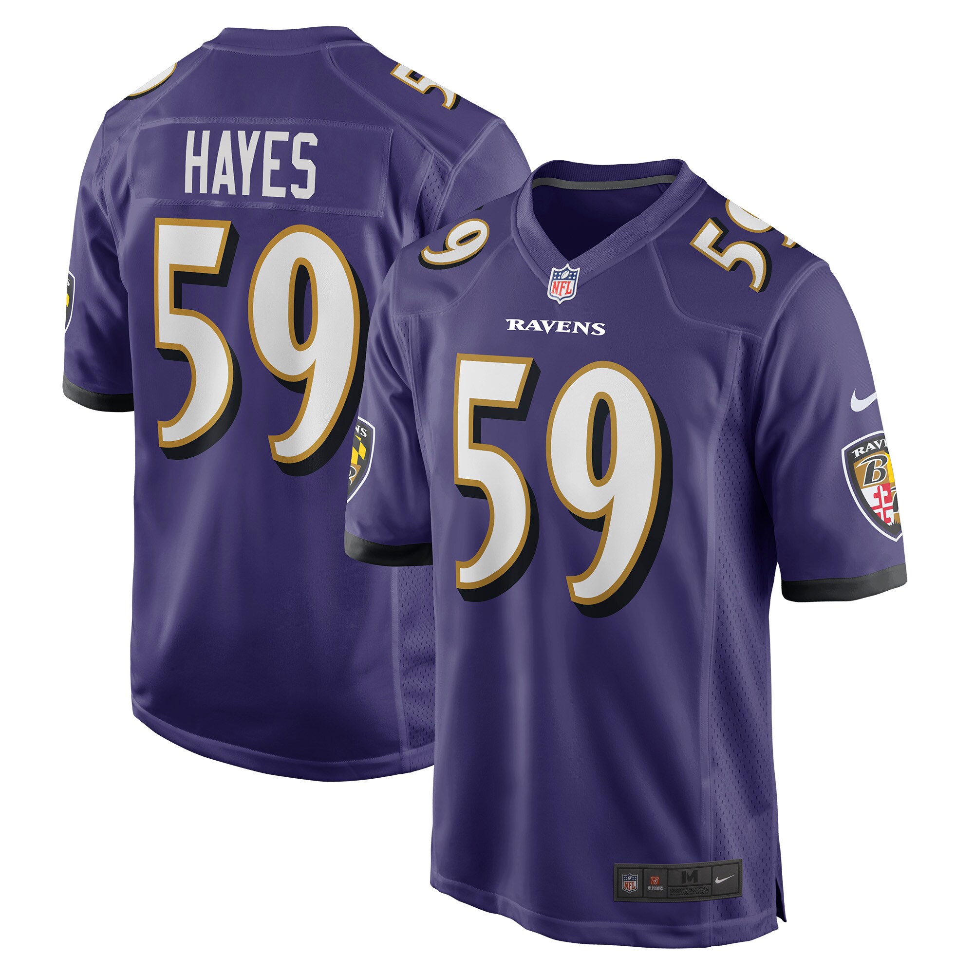 Daelin Hayes Baltimore Ravens Nike Game Jersey - Purple