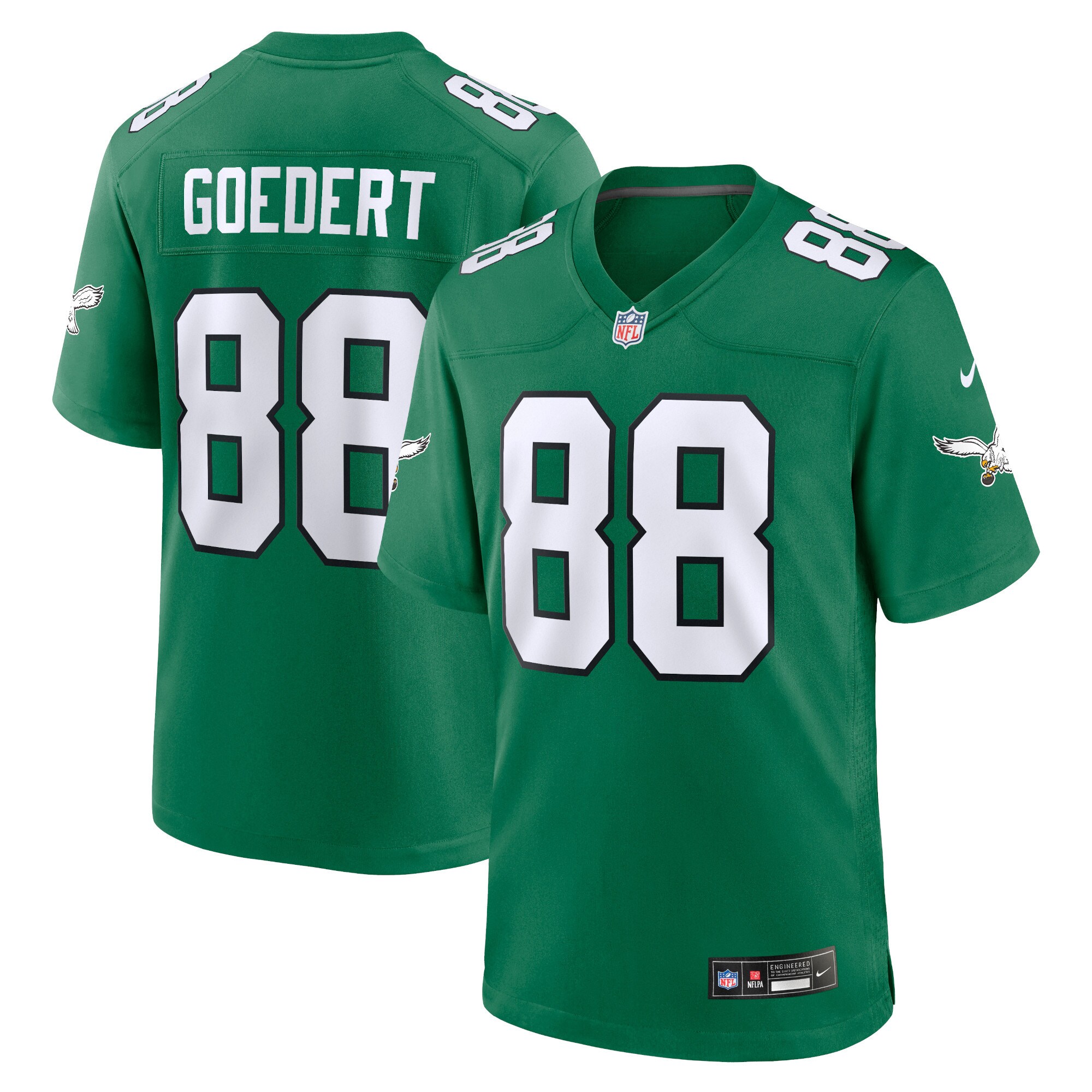 Dallas Goedert Philadelphia Eagles Nike Youth Alternate Player Game Jersey - Kelly Green
