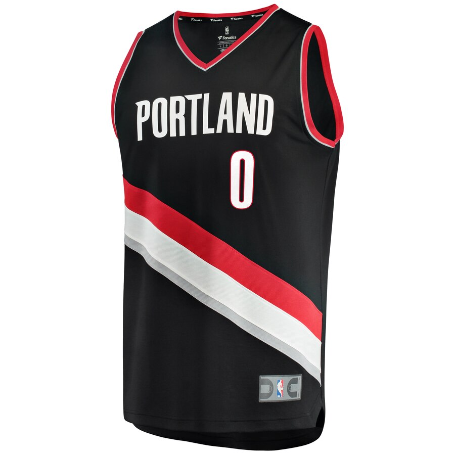 Damian Lillard Portland Trail Blazers Fanatics Branded Fast Break Replica Jersey Black - Icon Edition