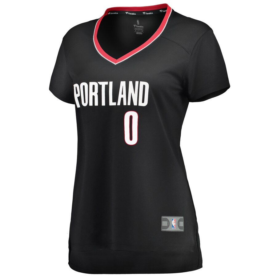 Damian Lillard Portland Trail Blazers Fanatics Branded Women's Fast Break Player Jersey - Icon Edition - Black