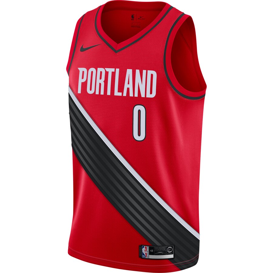 Damian Lillard Portland Trail Blazers Nike Finished Swingman Jersey Red - Statement Edition