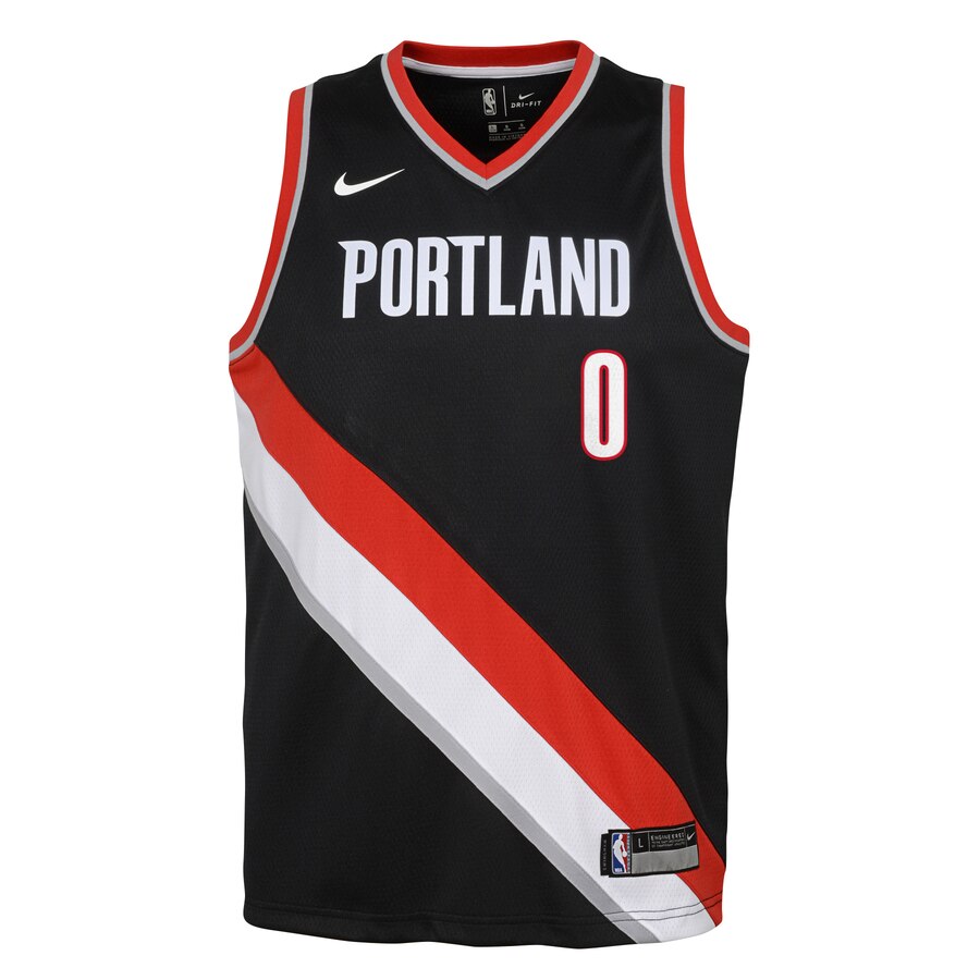 Damian Lillard Portland Trail Blazers Nike Youth Swingman Jersey Black - Icon Edition