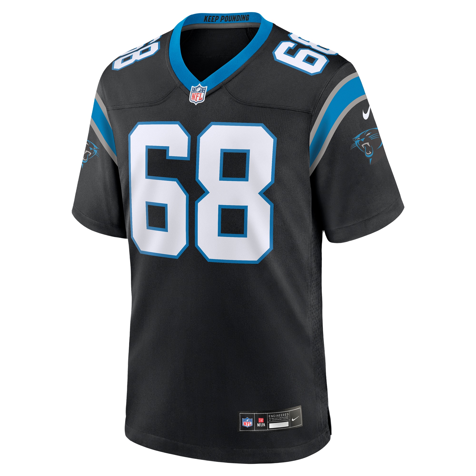 Damien Lewis Carolina Panthers Nike  Game Jersey -  Black