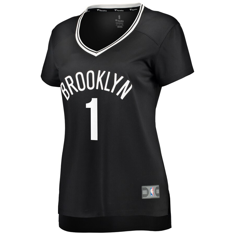 D'Angelo Russell Brooklyn Nets Fanatics Branded Women's Fast Break Replica Jersey Black - Icon Edition
