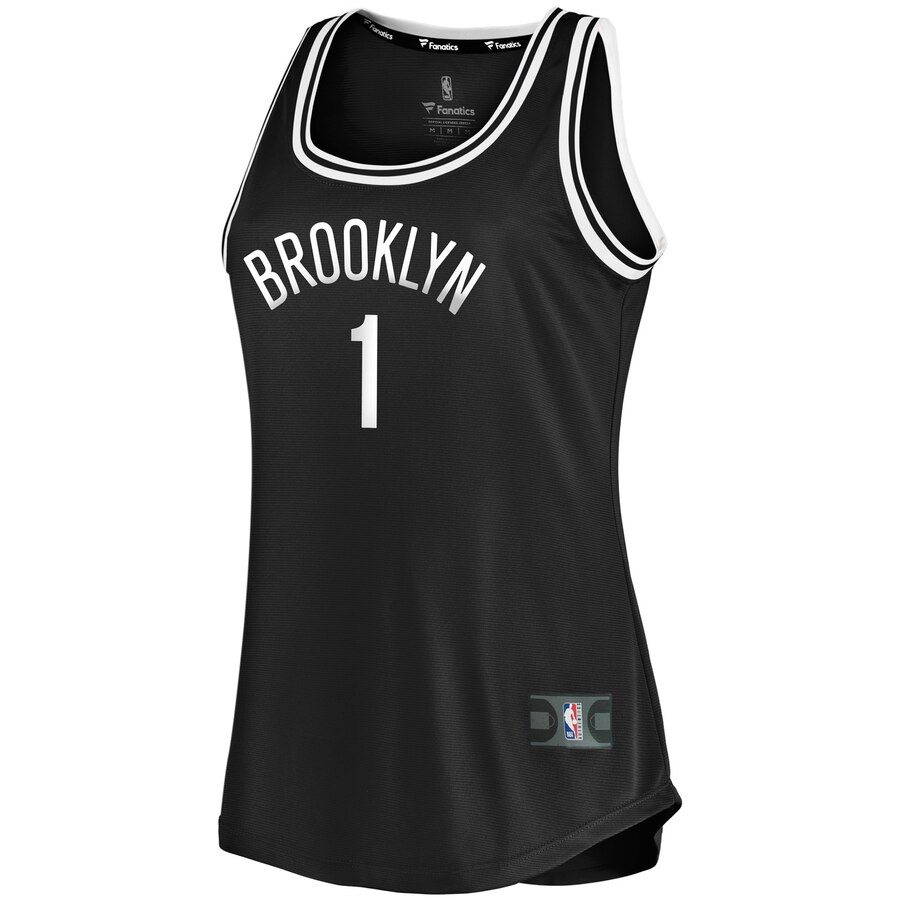 D'Angelo Russell Brooklyn Nets Fanatics Branded Women's Fast Break Tank Jersey - Icon Edition - Black