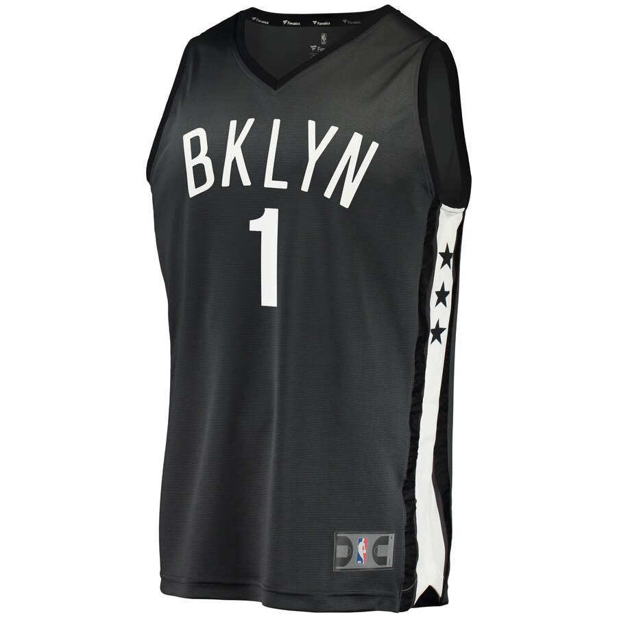 D'Angelo Russell Brooklyn Nets Fanatics Branded Youth Fast Break Team Replica Player Jersey - Statement Edition - Black