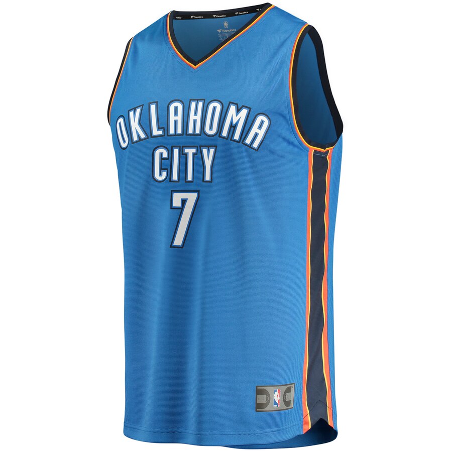 Darius Bazley Oklahoma City Thunder Fanatics Branded Fast Break Replica Jersey Blue - Icon Edition