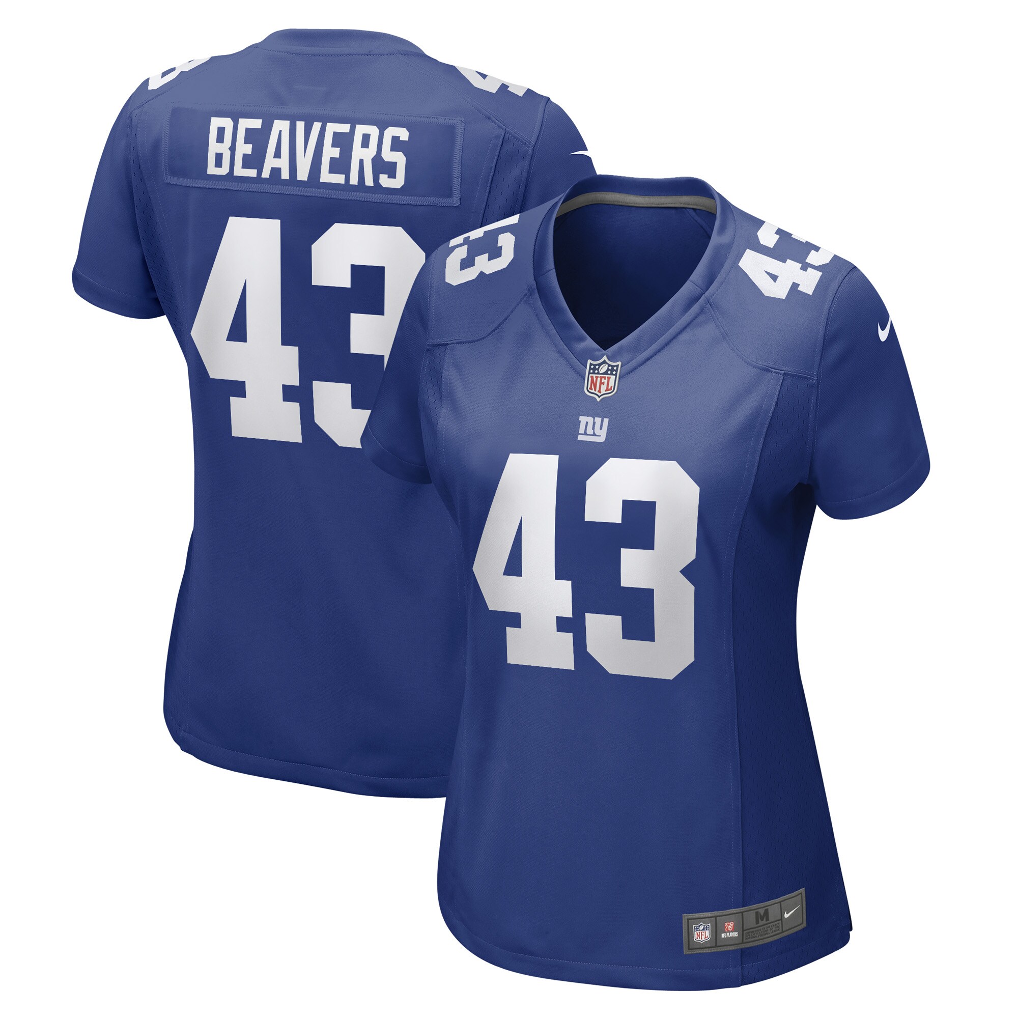Darrian Beavers Giants Women's Jersey #43 – Amazing Nike Royal Blue