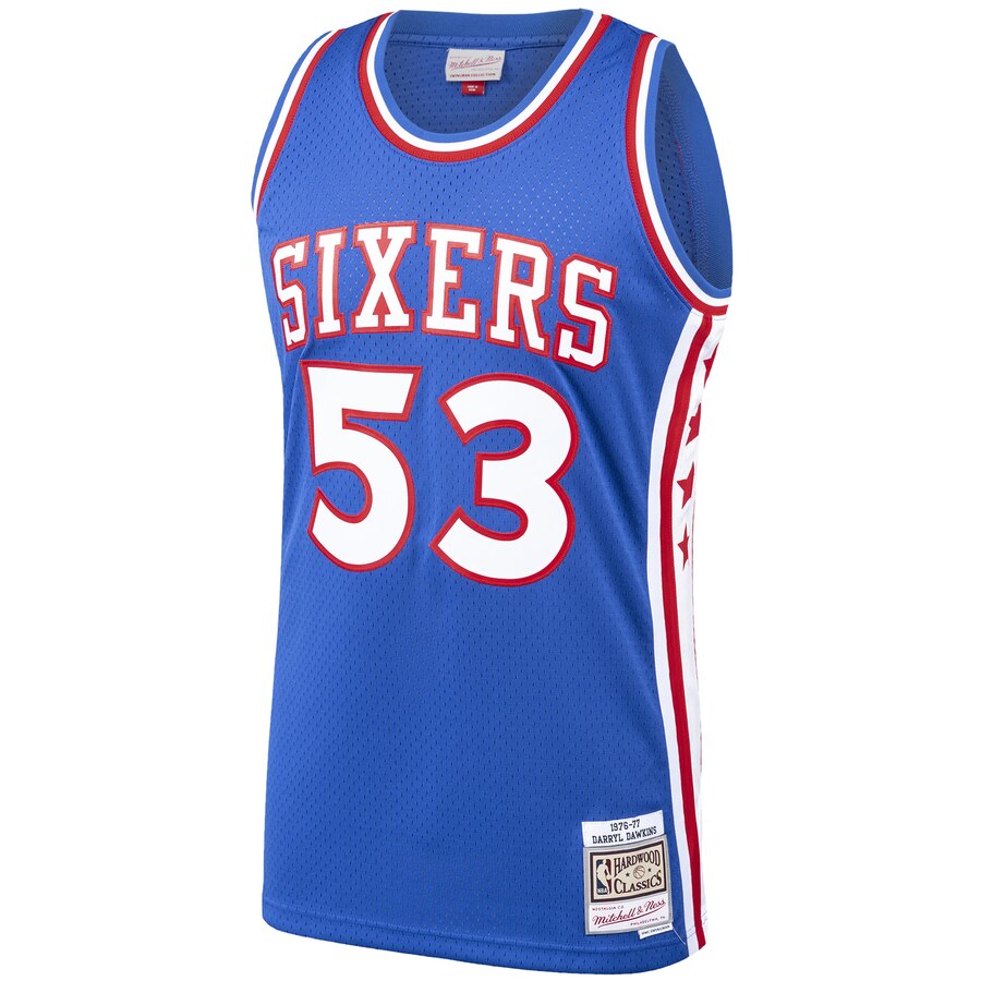 Darryl Dawkins Philadelphia 76ers Mitchell & Ness 1976-77 Hardwood Classics Swingman Jersey - Royal
