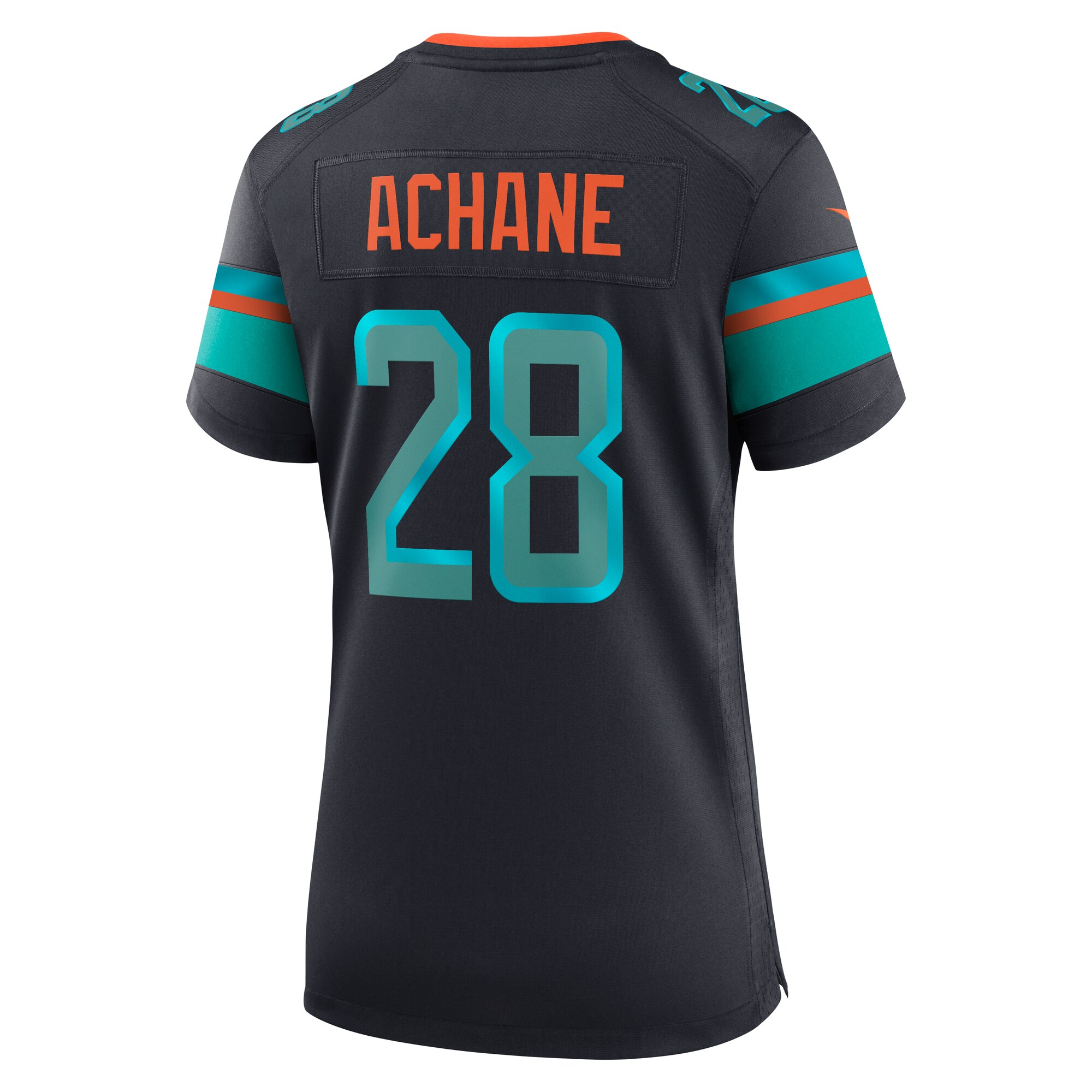 Deâ€™Von Achane Miami Dolphins Nike Women’s 2025 Rivalries Collection Game Jersey – Pitch Blue