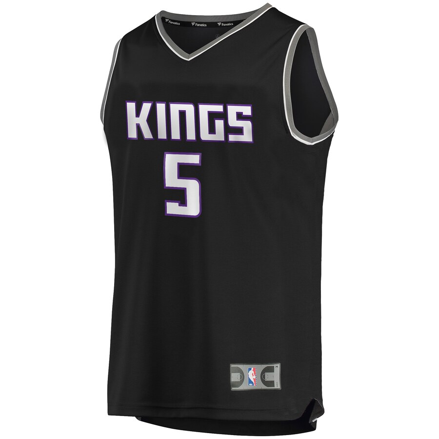 De'Aaron Fox Sacramento Kings Fanatics Branded Youth Fast Break Replica Player Jersey - Statement Edition - Black