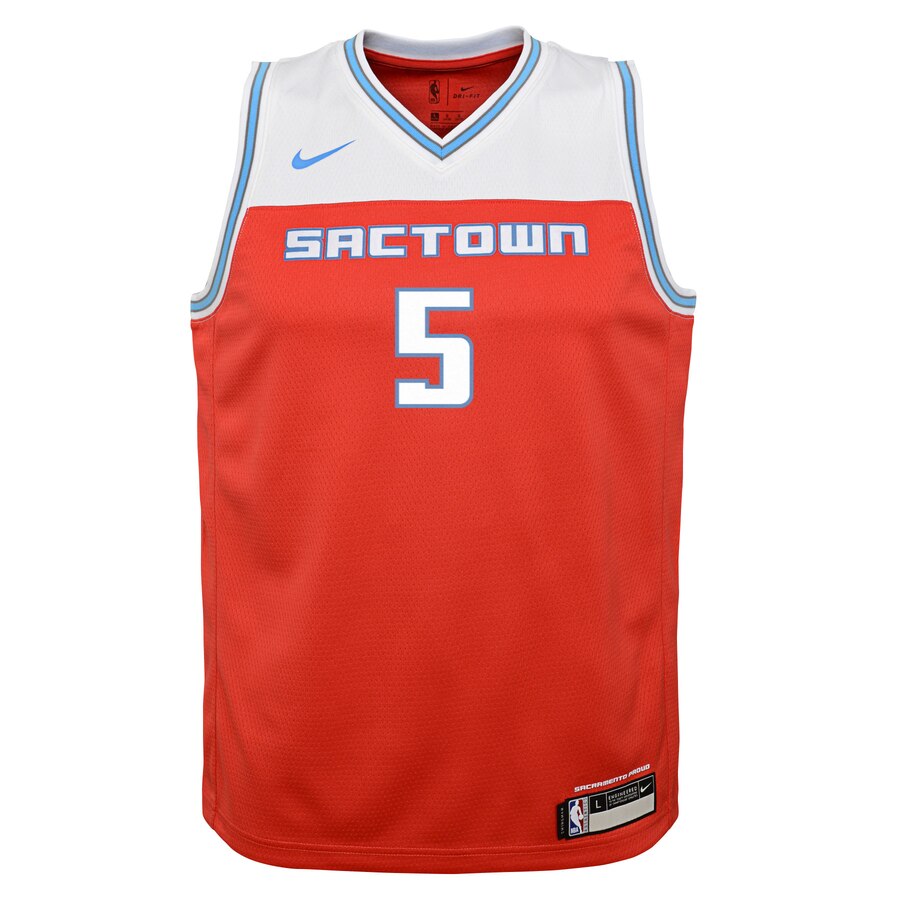 DeAaron Fox Sacramento Kings Nike Youth Swingman Jersey Red - City Edition