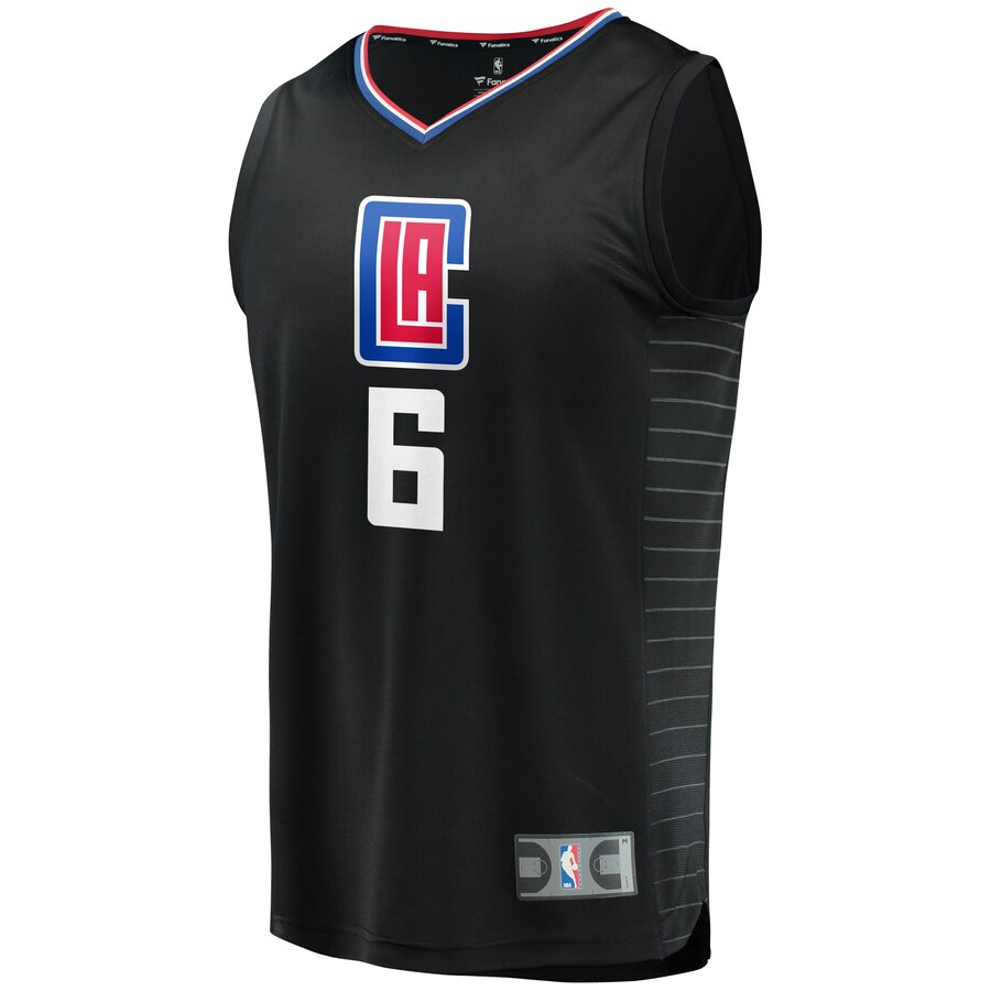 DeAndre Jordan LA Clippers Fanatics Branded Youth Fast Break Replica Jersey Black - Statement Edition
