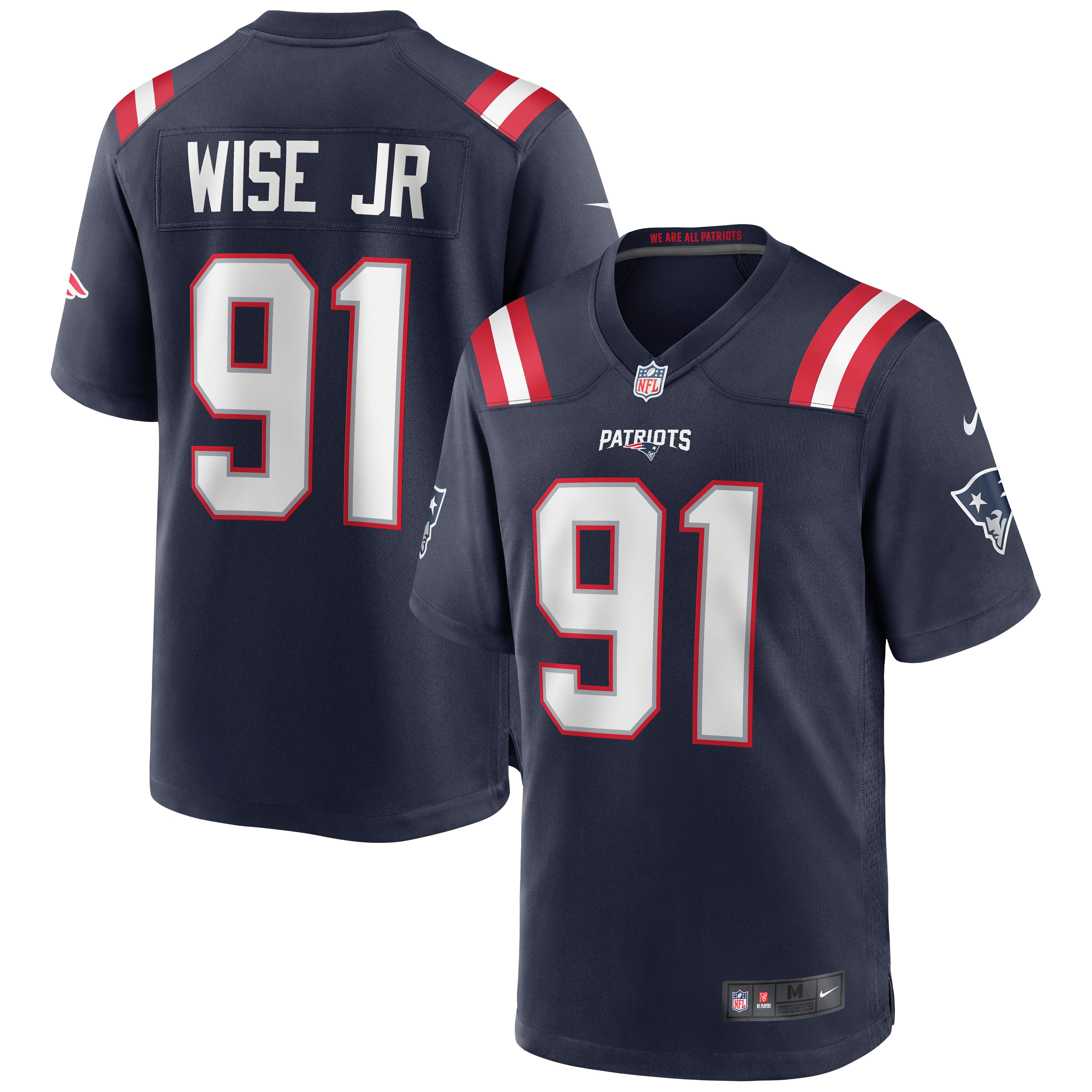nike limited Wise Jr. Patriots Navy Jersey